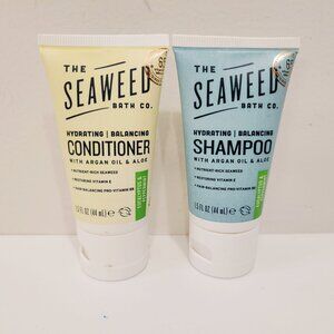 2 The Seaweed Bath Co Shampoo Conditioner Sealed Argan Oil & Aloe Travel Size
